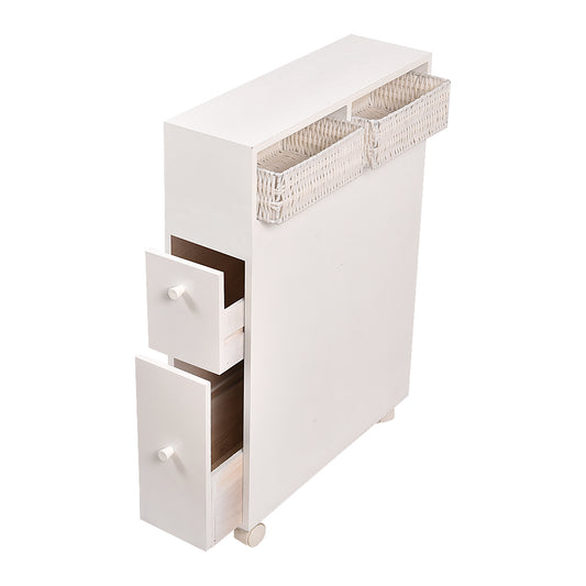 Bathroom Storage Cabinet Tissue Box Holder Basket
