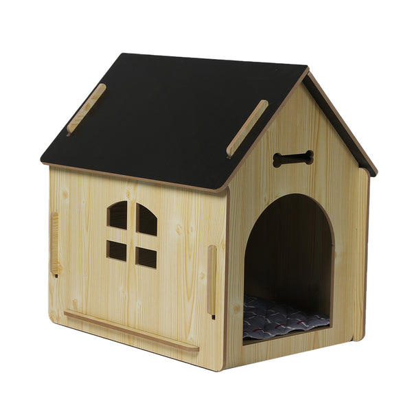  Wooden Dog House Pet Kennel Oak L