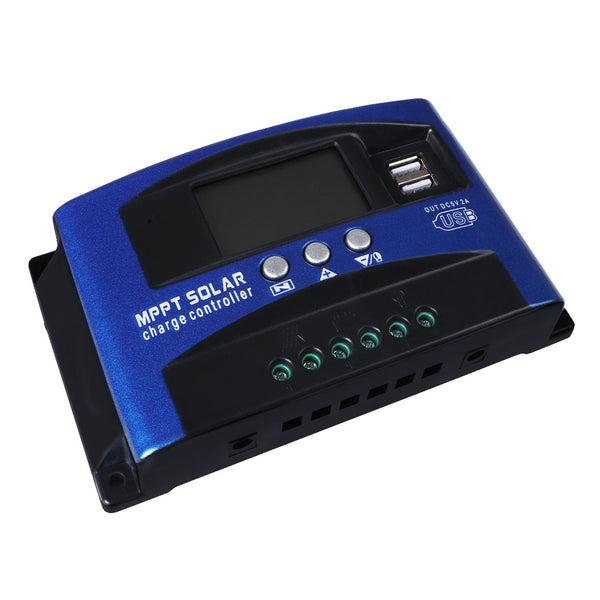 100A Solar Panel Charge Controller 12V 24V Regulator Auto Dual USB Mppt Battery