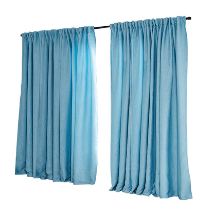 2X Blockout Premium quality Curtains blue 240CM x 230CM
