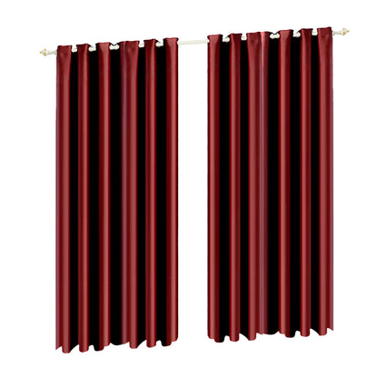 2x Blockout Curtains Panels 240x230cm