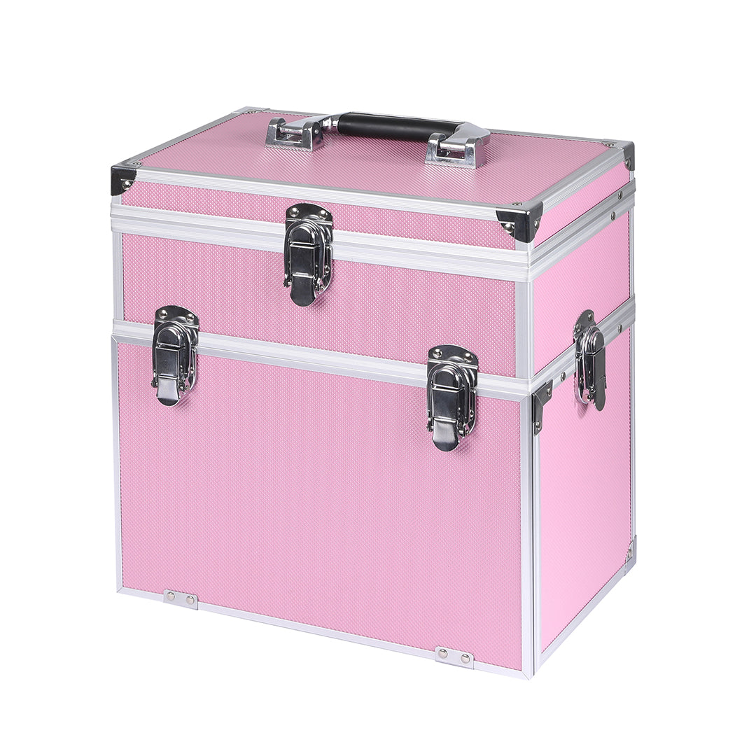 Portable Makeup Case Cosmetic Organiser box pink