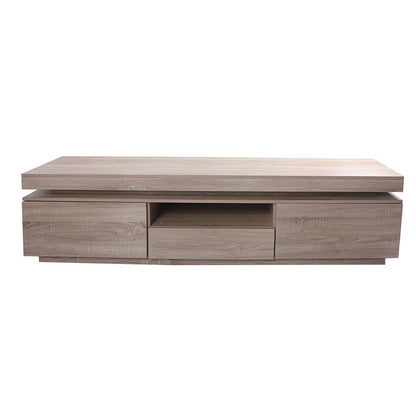 Entertainment Unit Stand RGB LED Furniture Wooden Shelf 180cm 
