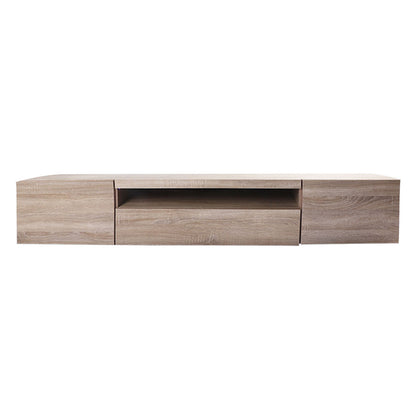 Entertainment Unit Stand RGB LED Furniture Wooden Shelf 200cm 
