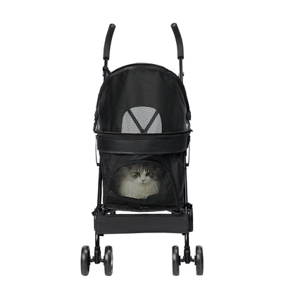 Foldable Pet Stroller Pushchair Black