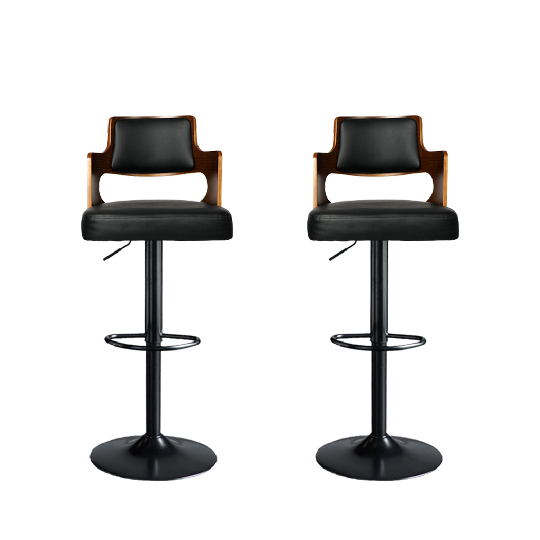 1x Bar Stools Kitchen Gas Lift Wooden Beech Stool Chair Swivel Barstools