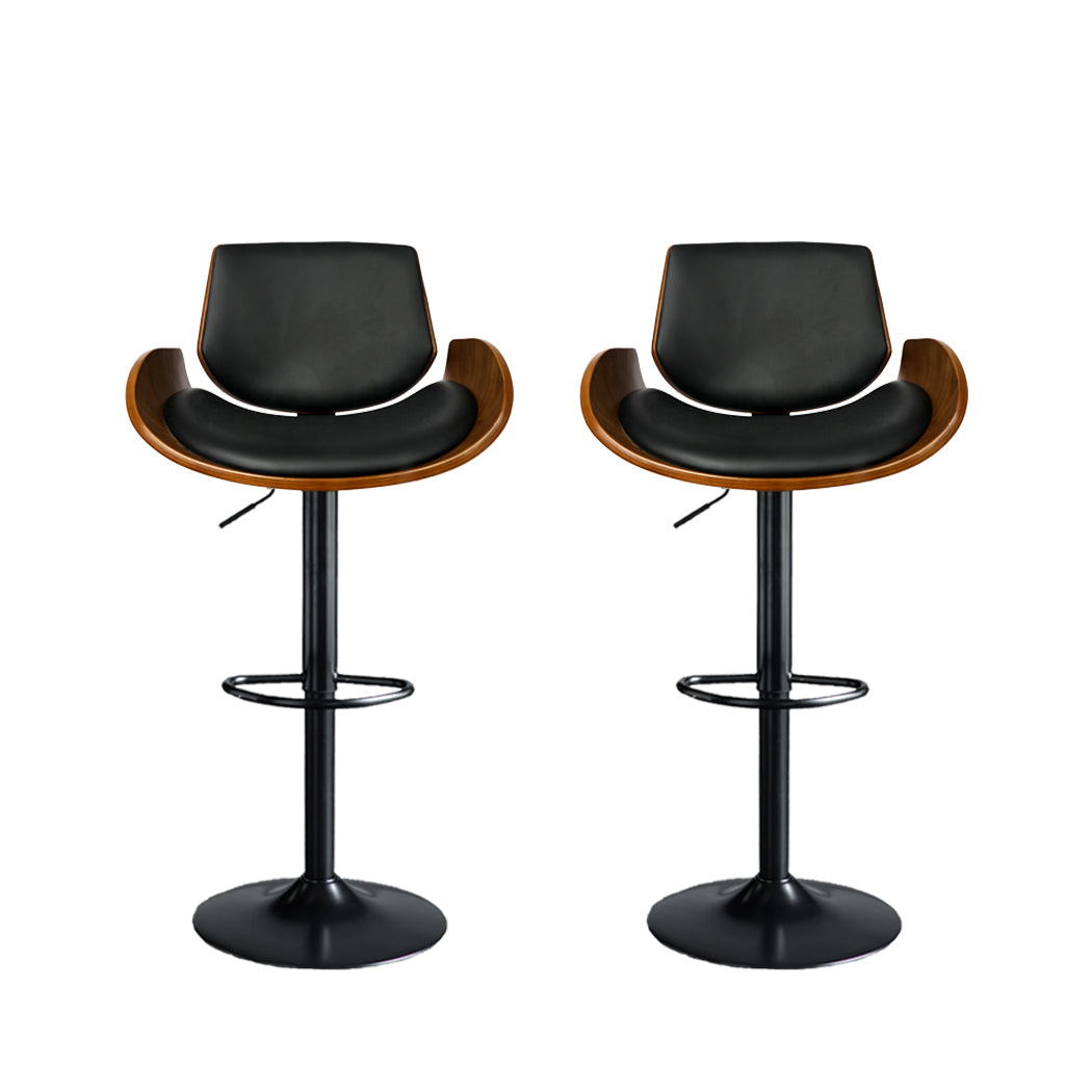 1x Bar Stools Kitchen Gas Lift Wooden Beech Stool Chair Swivel Barstools