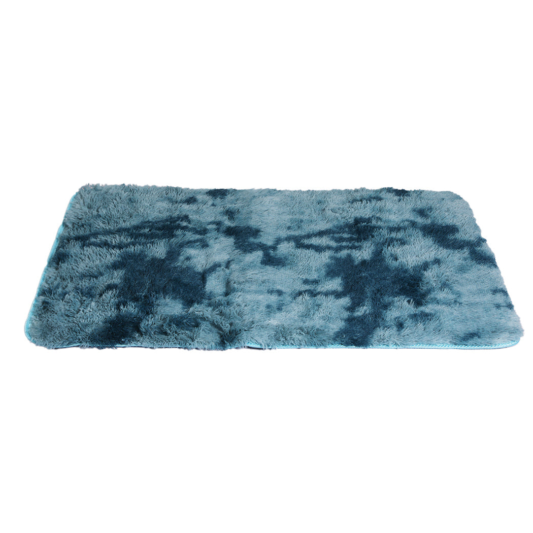 Floor Rug Shaggy Rugs Soft Large Carpet Area Tie-dyed 200x300cm Blue