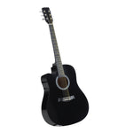 Solid Eco-Rosewood 38 Inch Wooden Folk Acoustic Guitar-Black