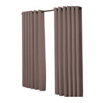 3 Layers Eyelet Blockout Curtains 240x230cm Taupe