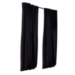 2X Blockout Curtains 180cm x 230cm- Black