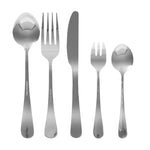 Cutlery set stainless steel knife fork spoon child silver 60pc