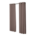 3 Layers Eyelet Blockout Curtains 140x230cm Taupe