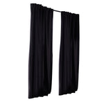 2X Blockout Curtains 132cm x 213cm- Black