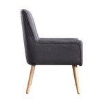 Luxury Upholstered Armchair-Grey