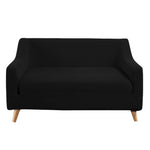 Couch Stretch Sofa Lounge Cover Protector Slipcover 2 Seater Black