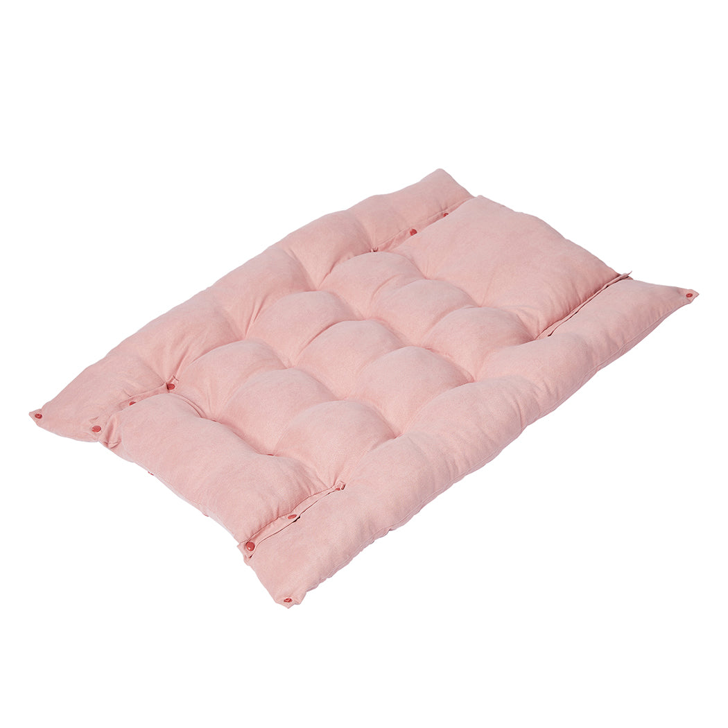 Pet Bed 2 Way Use Dog Cat Soft Warm Calming Mat Pink S