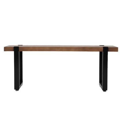 2x Wooden Kitchen Outdoor Garden Dining Chairs Bench