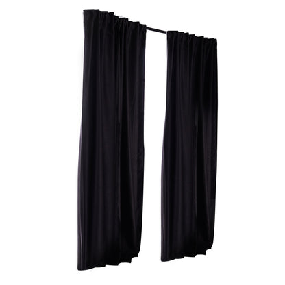 2X Blockout Curtains 240cm x 230cm- black