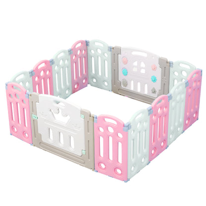 14 Panels Kids Safety Gates Playpen