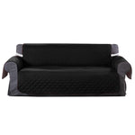 Sofa Cover Couch Lounge Protector Quilted Slipcovers Waterproof Black 335cm x 218cm