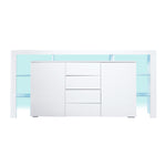 Buffet Sideboard Cabinet Storage Modern High Gloss Cupboard Drawers White 192cm