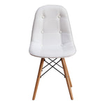 4x High quality iconic set of PU leather Dining Chairs- white