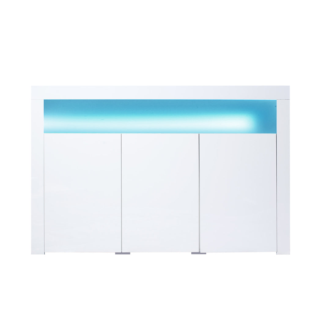 Buffet Sideboard Cabinet Storage Modern High Gloss Furniture  White