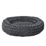 Calming Dog Bed Warm Soft Plush Pet Cat Cave Washable Portable Dark Grey M