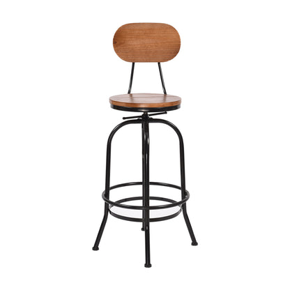 Industrial Bar Stools Kitchen Stool Wooden Barstools Swivel Vintage Chair