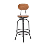 Industrial Bar Stools Kitchen Stool Wooden Barstools Swivel Vintage Chair