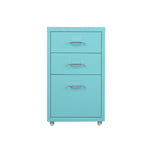 3 Drawer Metal Storage Cabinet-Blue