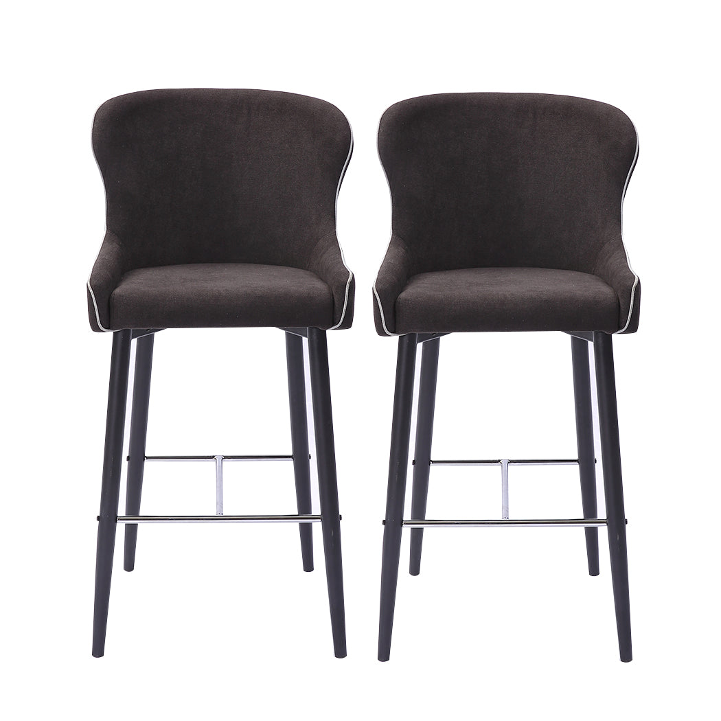 2x Metal Industrial Barstools