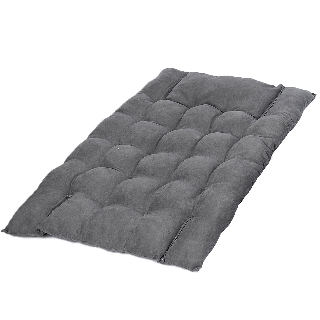 Pet Bed 2 Way Use Dog Cat Soft Warm Calming Mat Grey L 
