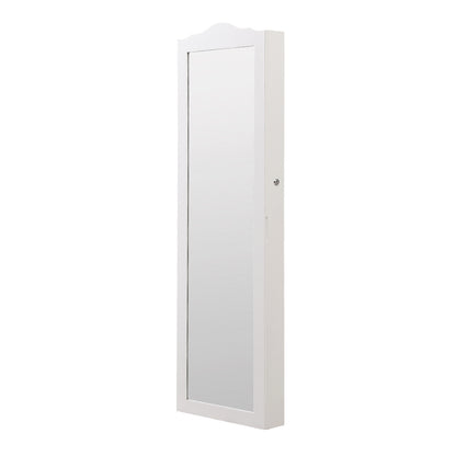 Mirror Jewellery Cabinet Makeup Storage Ear Ring Necklace Box With Led Light New
