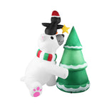 Inflatable Christmas Decor Polar Bear Tree 1.8M LED Lights Xmas Party