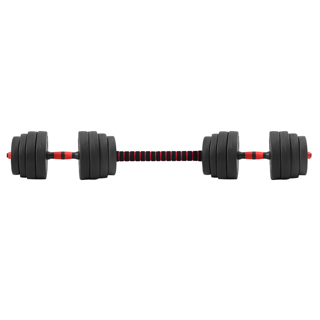 40KG Adjustable Rubber Fitness Dumbbells
