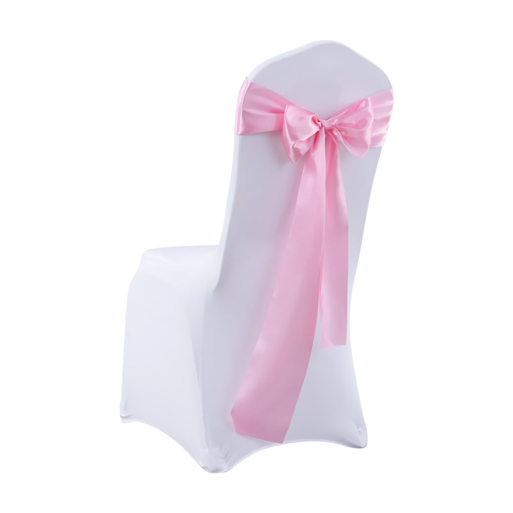 20x Satin Chair Sashes Table Runner Pink