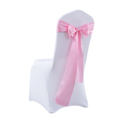 20x Satin Chair Sashes Table Runner Pink