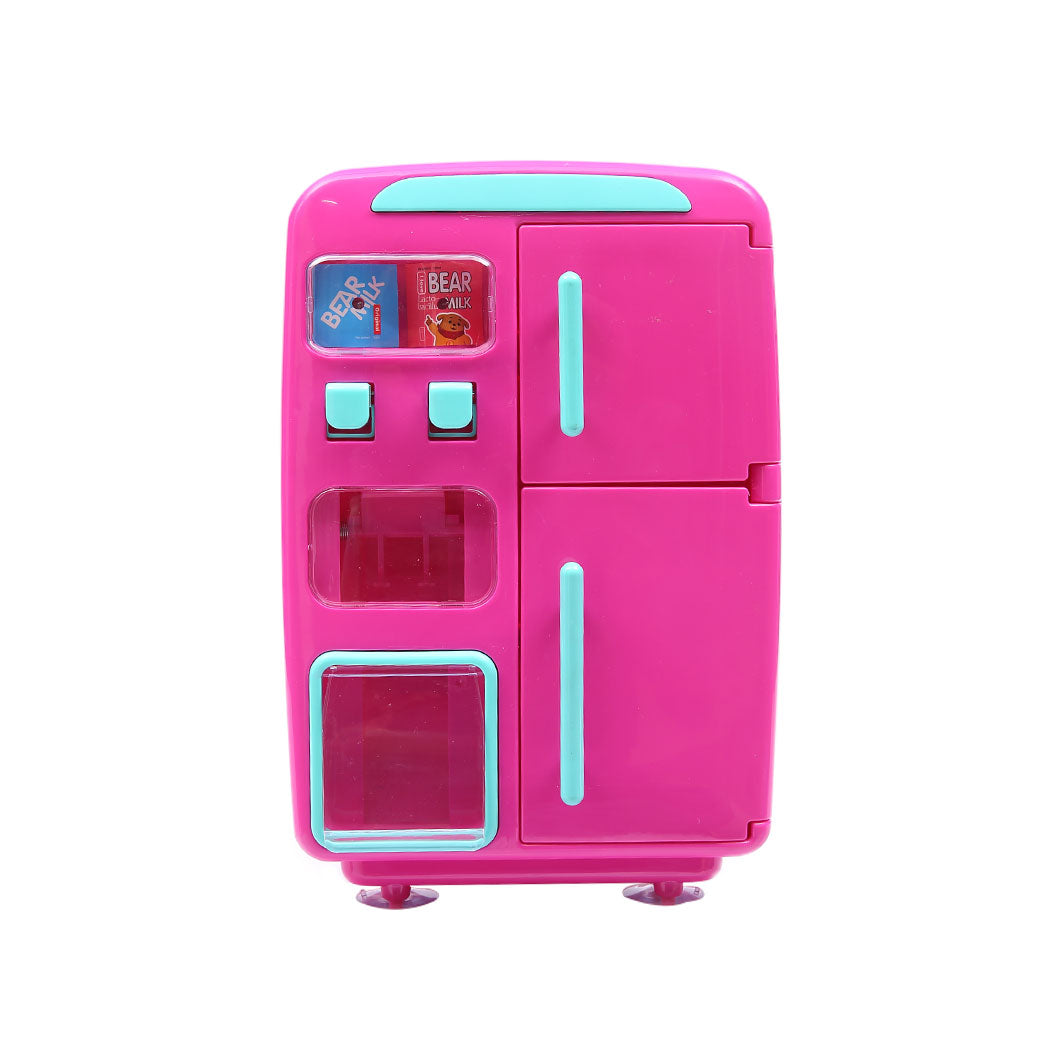 Kids Play Set 2 IN 1 Refrigerator Vending Machine - Pink
