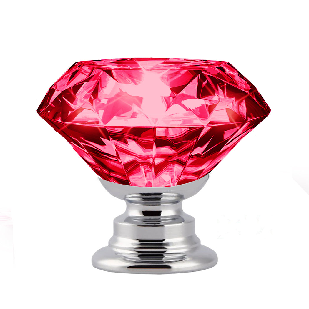 10 Pcs 30mm Red Diamond Shape Cabinet Handle 
