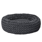 Calming Dog Bed Warm Soft Plush Pet Cat Cave Washable Portable Dark Grey L
