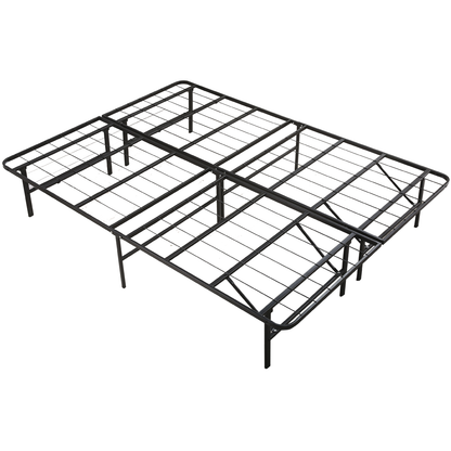 Foldable Metal Bed Frame Mattress Base Platform Air BnB King Size