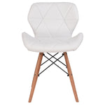 4xPU Leather Dining Chairs-White