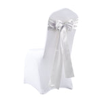 20x Satin Chair Sashes Table Runner Silver