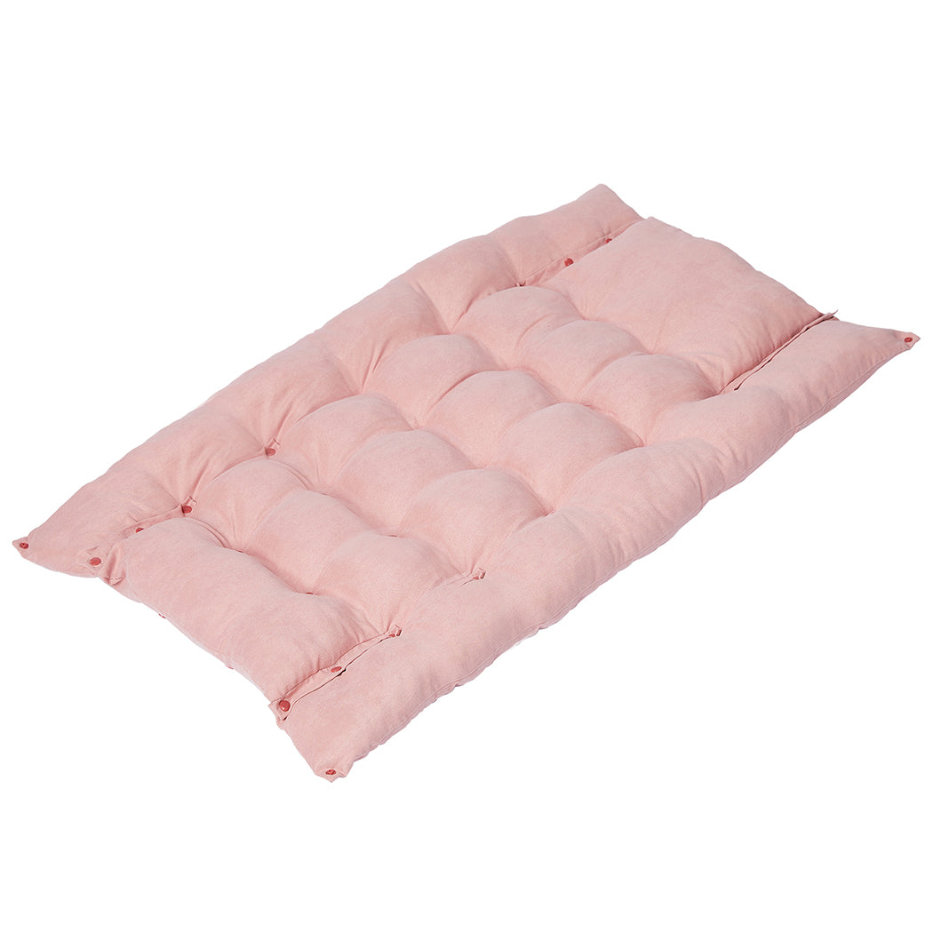 Pet Bed 2 Way Use Dog Cat Soft Warm Calming Mat Pink L