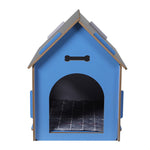 Wooden Dog House Pet Kennel Extra Large Blue XL