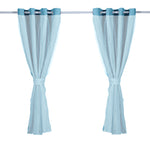 2x Blockout Curtains Panels 3 Layers 140x244cm Turquoise