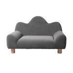 Chaise Lounge Non-slip feet pads Pet Sofa Soft Grey