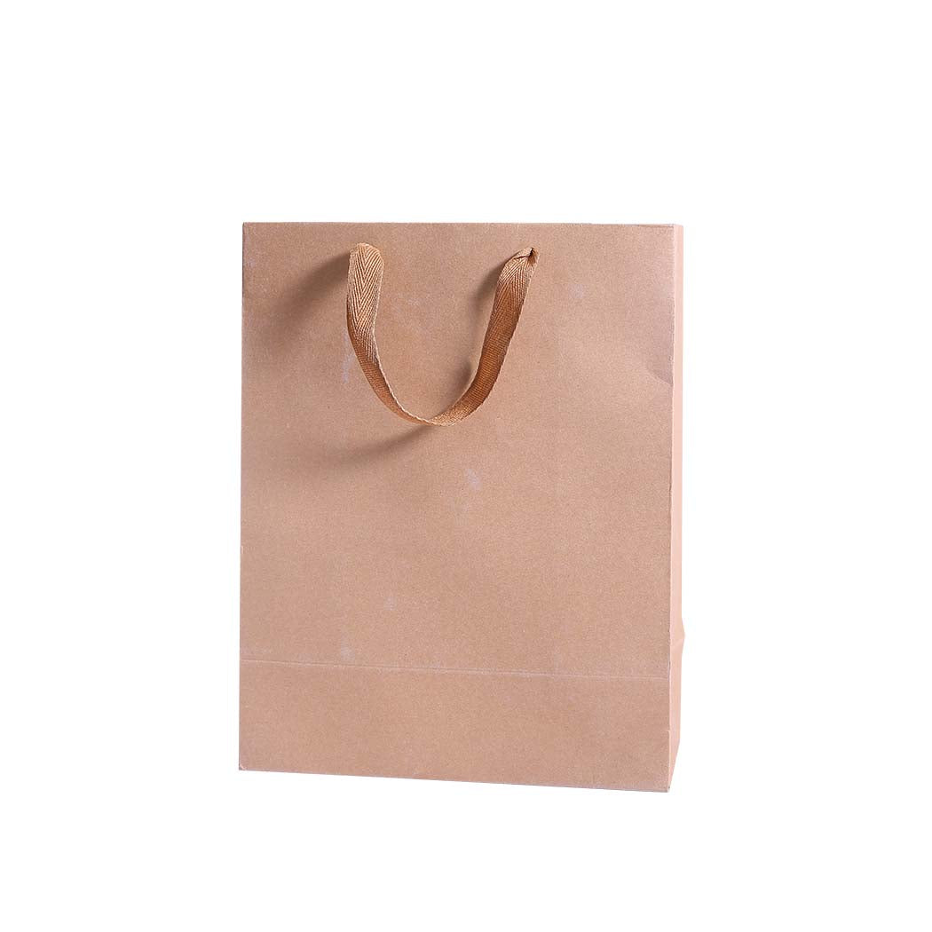 50x Brown Paper Bag Eco Recyclable Shopping Retail Bags